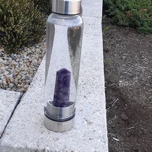 Glass water bottle